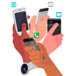 VECGTOR HANDS PHONE